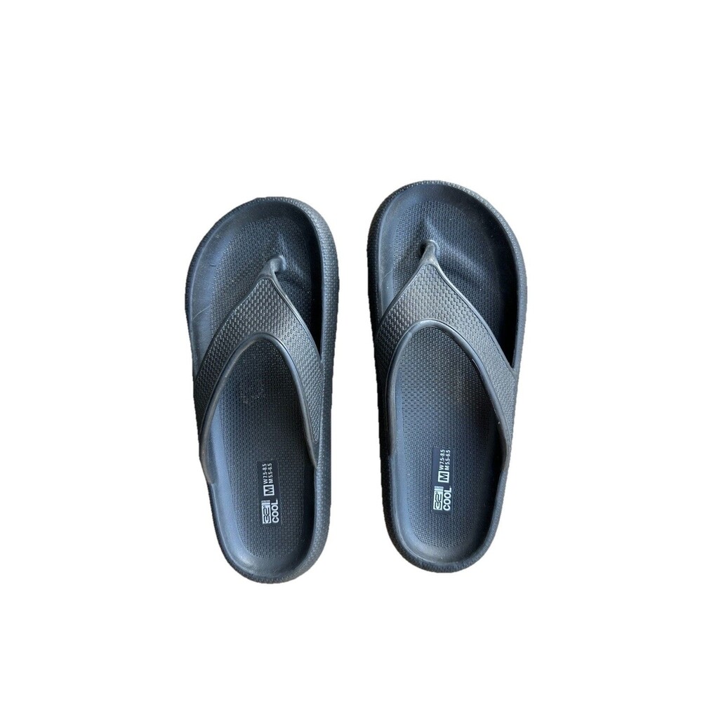 32 Degrees Heat Cool Black Cushioned Sandals Flip Flops Womens US 7.5 to 8 Shoes